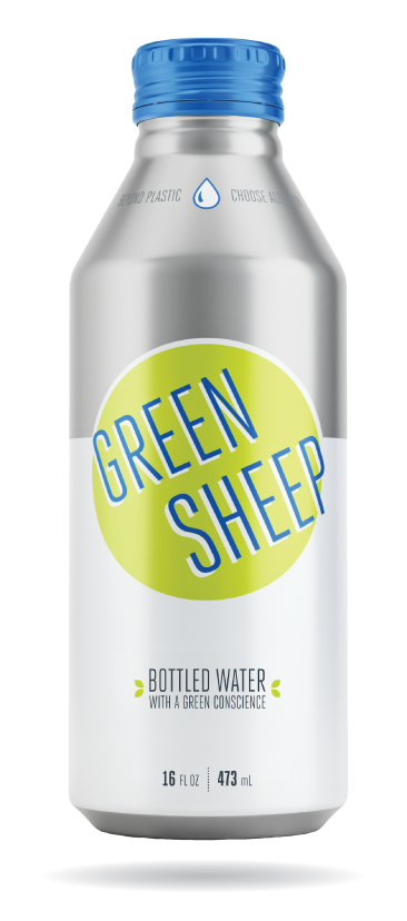 Green Sheep water bottle